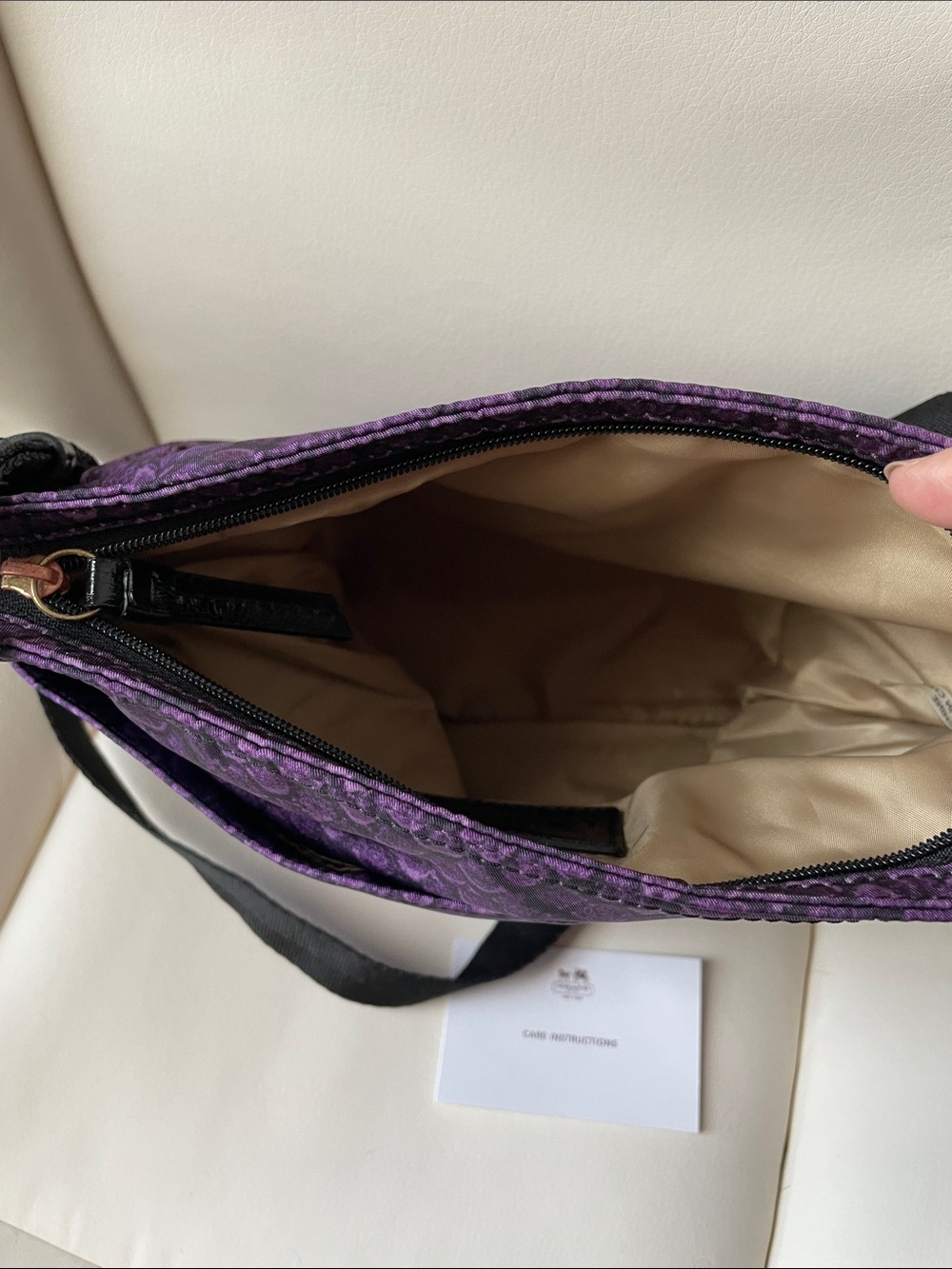 Coach Purple Snakeskin Print Crossbody Bag - Picture 4 of 7